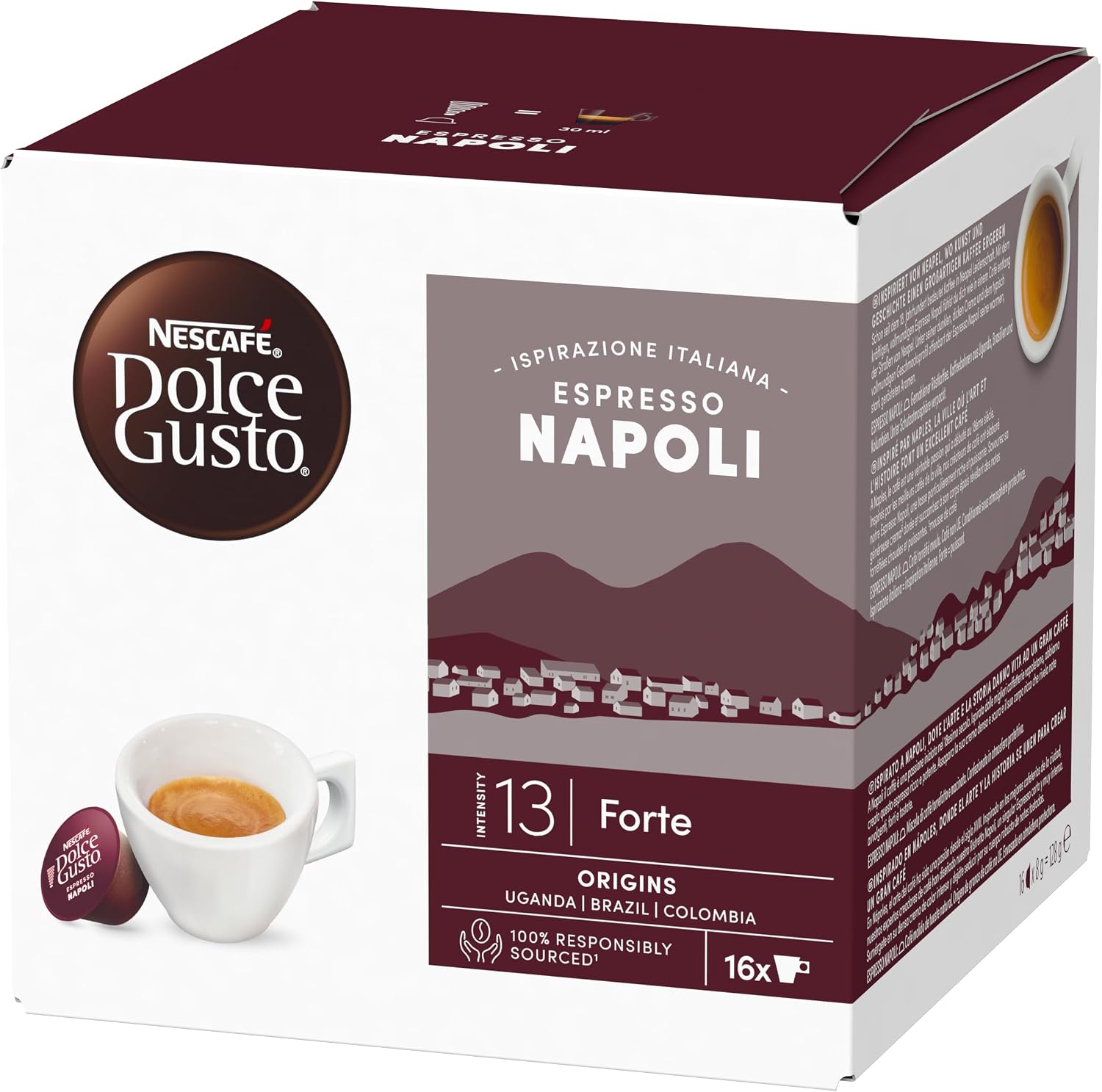 Detalle de NESCAFÉ Dolce Gusto Espresso Napoli Caffè – 96 capsule compatibili, gusto intenso in stile italiano