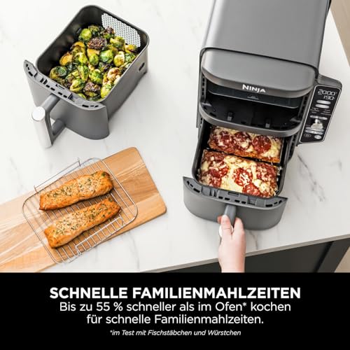 Thumbnail 11 de Ninja Double Stack XL Heißluftfritteuse – 9,5 L, 4 Ebenen, Grau