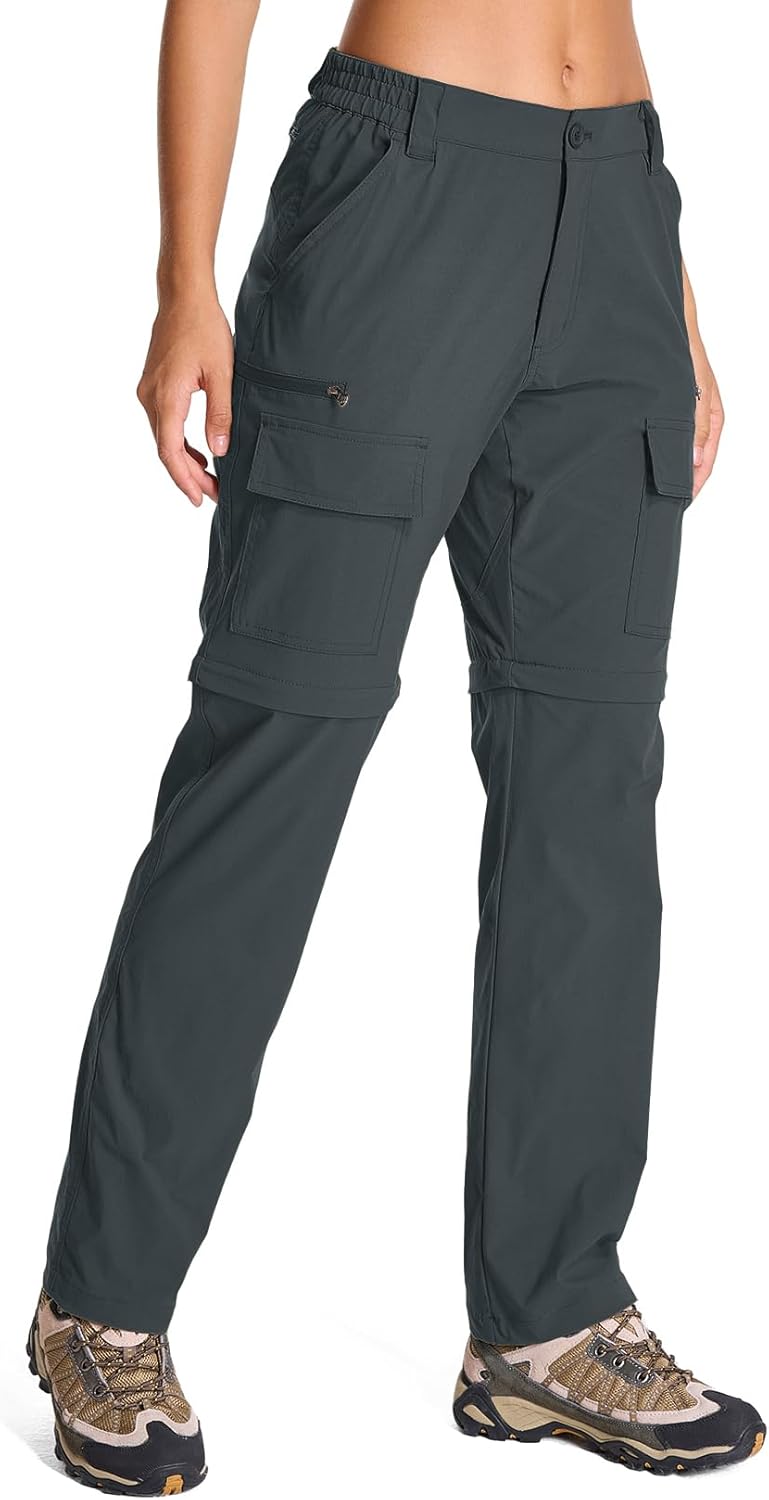 Detalle de Womens Convertible Quick-Dry Hiking Pants with Zip-Off Legs and Cargo Pockets