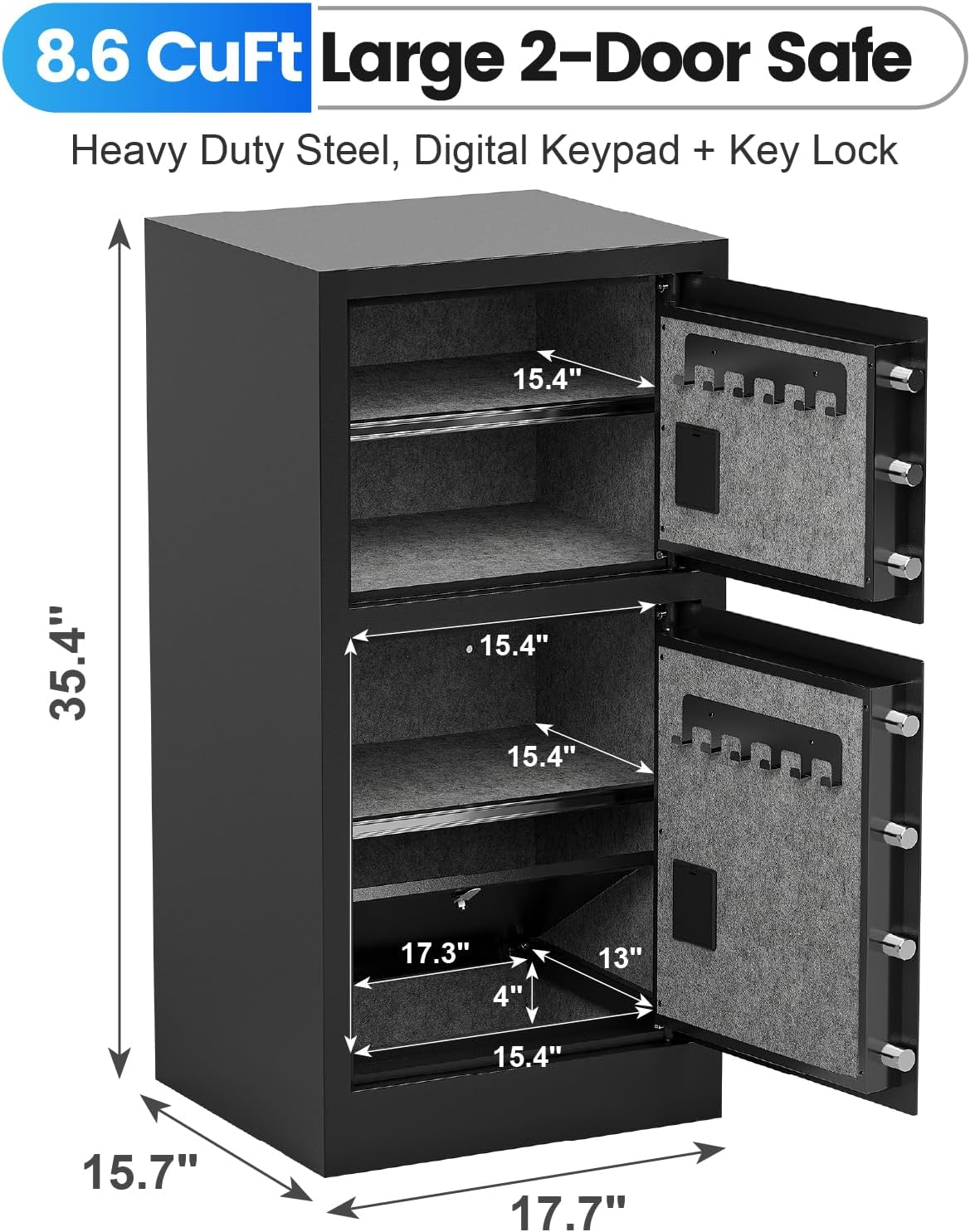 Detalle 2 de Xyvaly Home Safe 8.6 Cu Ft