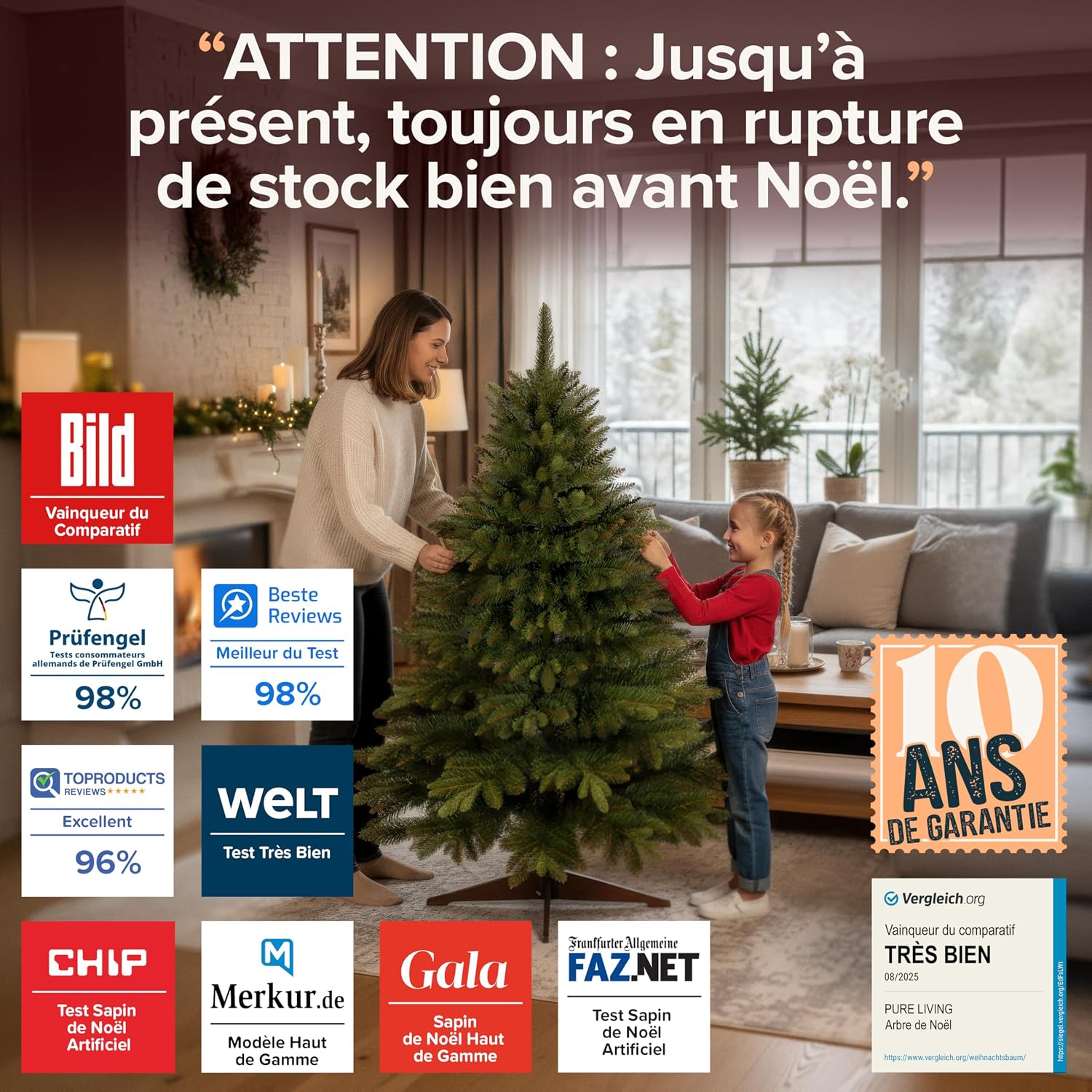Detalle 2 de Sapin de Noël Artificiel Premium 150 cm – Realisme exceptionnel