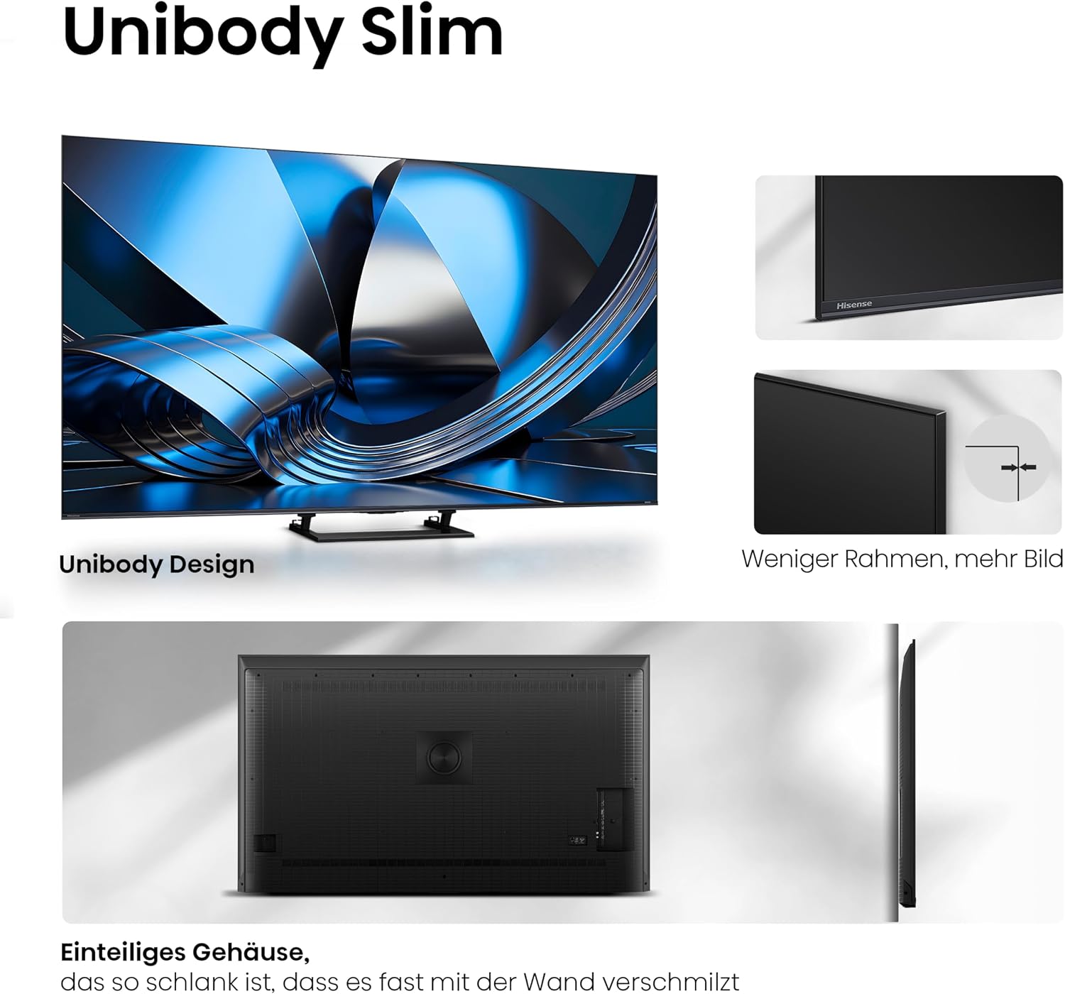 Thumbnail 6 de Hisense 85U7DSE – 85 Zoll 4K UHD, Hi-QLED Mini LED, AI Engine, Dolby Vision Atmos und IMAX Enhanced