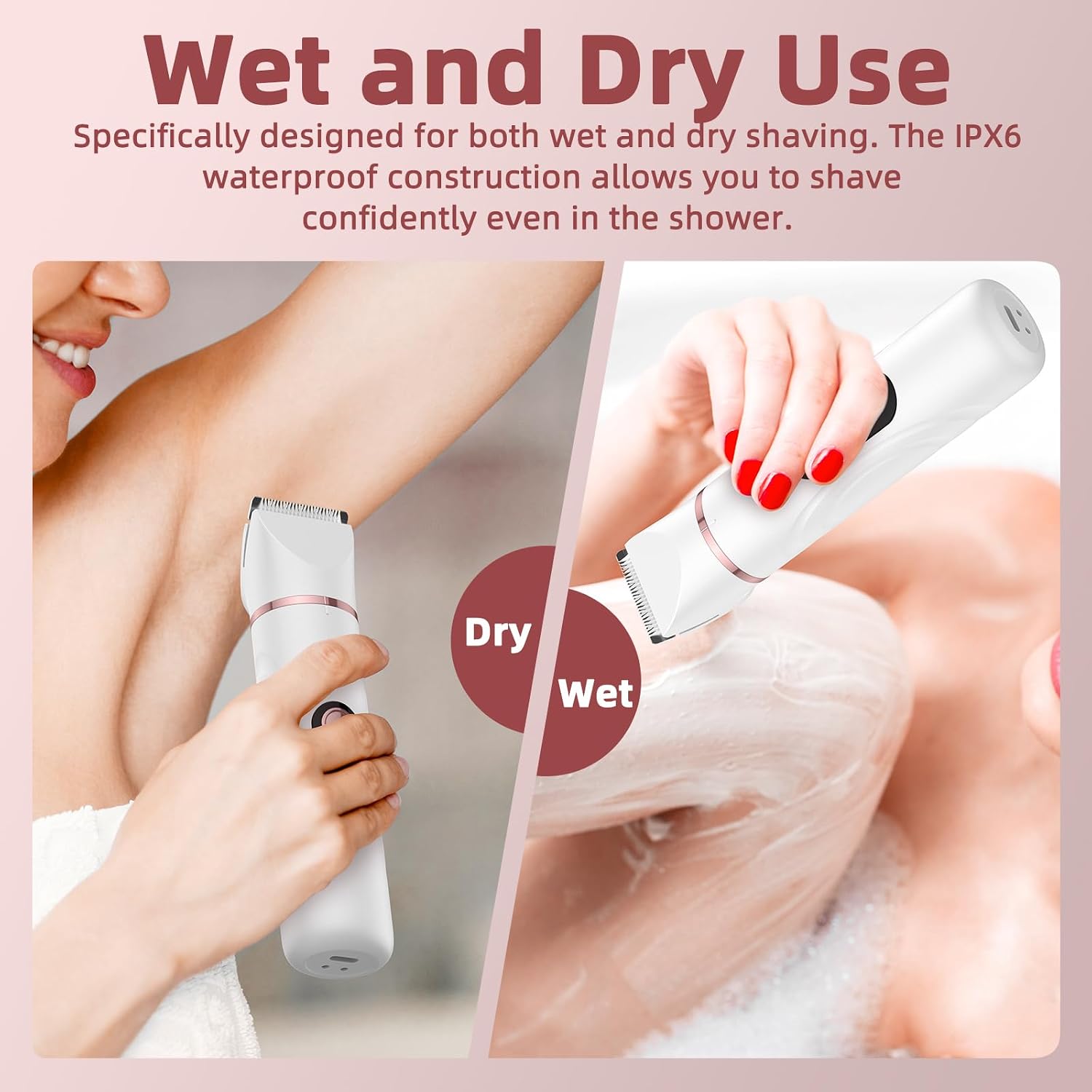 Thumbnail 4 de Bikini Trimmer Women – 3-in-1 Electric Razor for Face, Body and Nose Hair (White Gold)