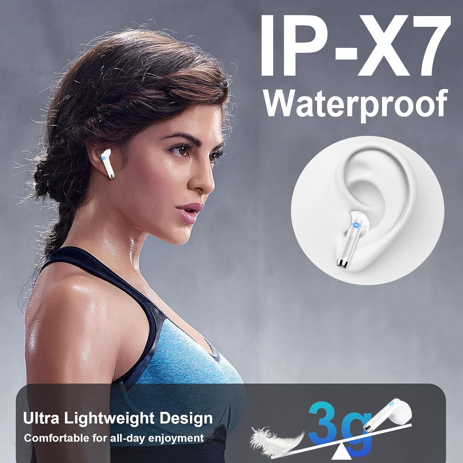 Thumbnail 5 de Bluetooth Kopfhörer Kabellos 5.3 In Ear mit ENC, IP7, 42 Std Laufzeit – J52