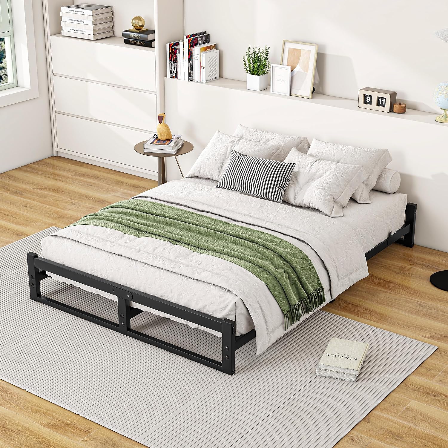 Detalle 2 de VECOCHO 1016P-BK-6Y metalen bedframe 120 x 200 cm, zwart