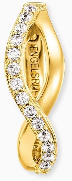 Detalle de Engelsrufer Damen Creolen Paradise – Sterling Silber, Zirkonia, Clipverschluss