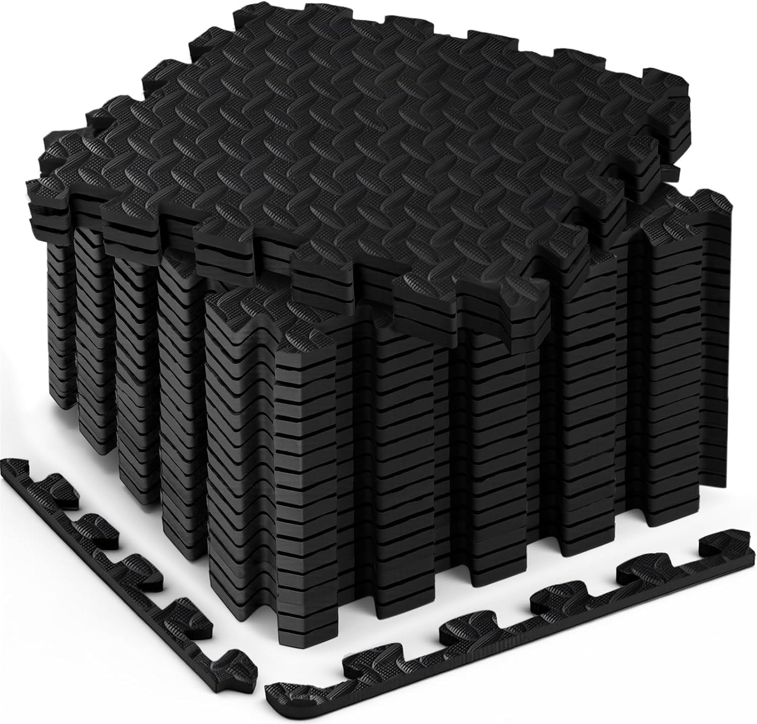 Detalle de Haulcove 18pcs Puzzle Exercise Mat – 18 sq ft EVA Interlocking Foam Floor Tiles