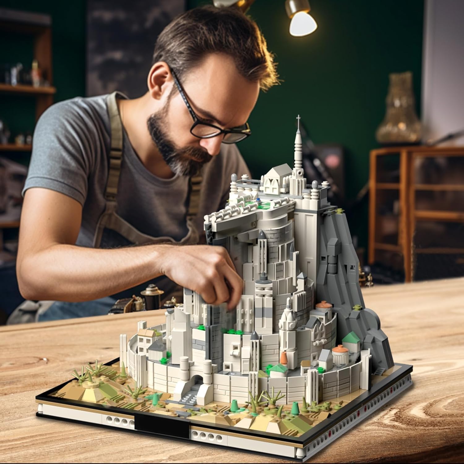 Thumbnail 6 de QGGQ Architecture Klemmbausteine Ideas Mini Bausteine – Fantasy Schlossbausatz, 1680 Teile, Nicht kompatibel mit Lego