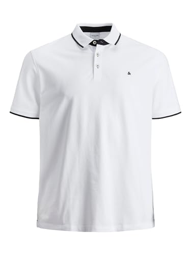 Detalle de Jack & Jones JJepaulos Polo Ss Noos Pls Camiseta Hombre White Detail:ps 4XL