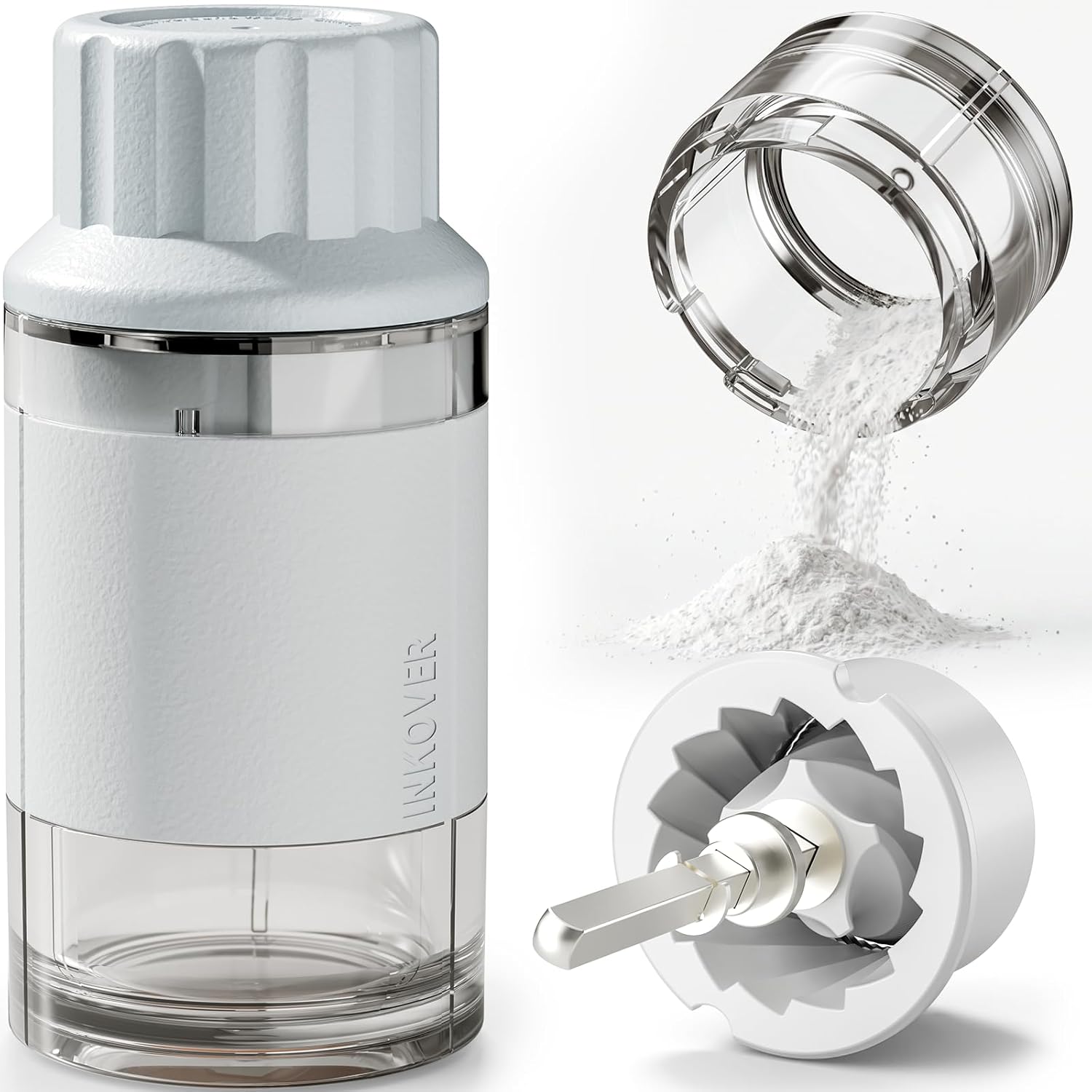 Detalle de GAONLY Ceramic Core Small Pill Crusher: Ultra-Fine Powder for Easier Swallowing (Blue)