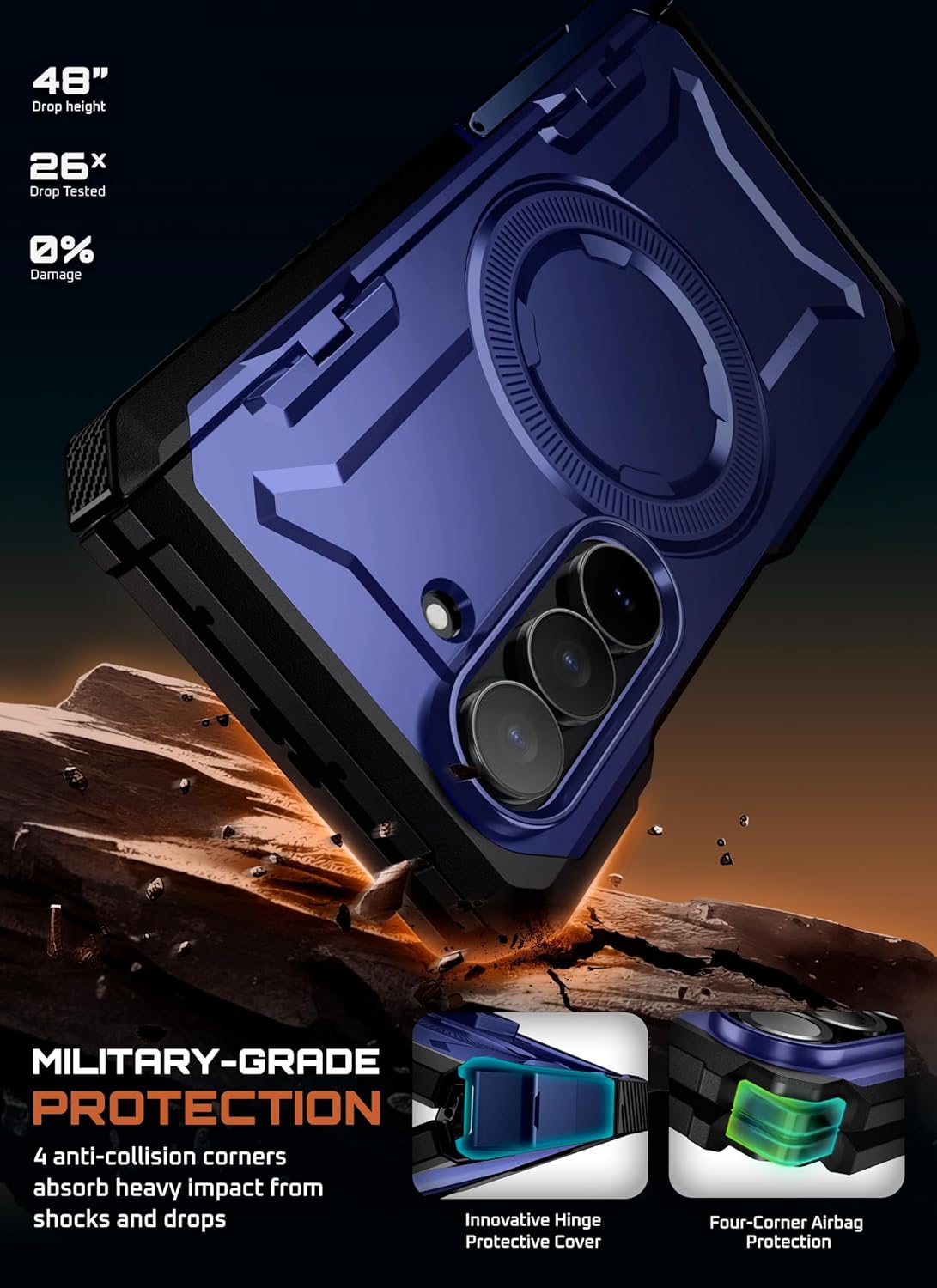 Thumbnail 2 de SUPCASE Samsung Galaxy Z Fold 7 Rugged Case with Kickstand