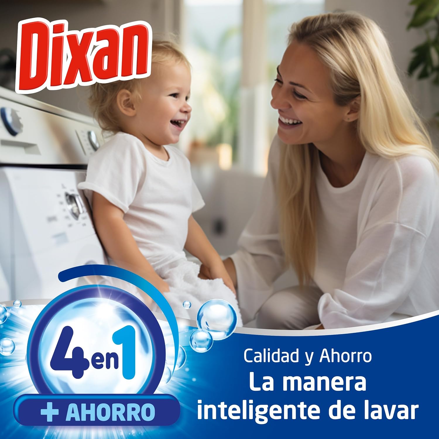 Detalle 2 de Dixan Gel Total+ 4 en 1: detergente líquido para ropa blanca y clara (3825 ml, 85 lavados)
