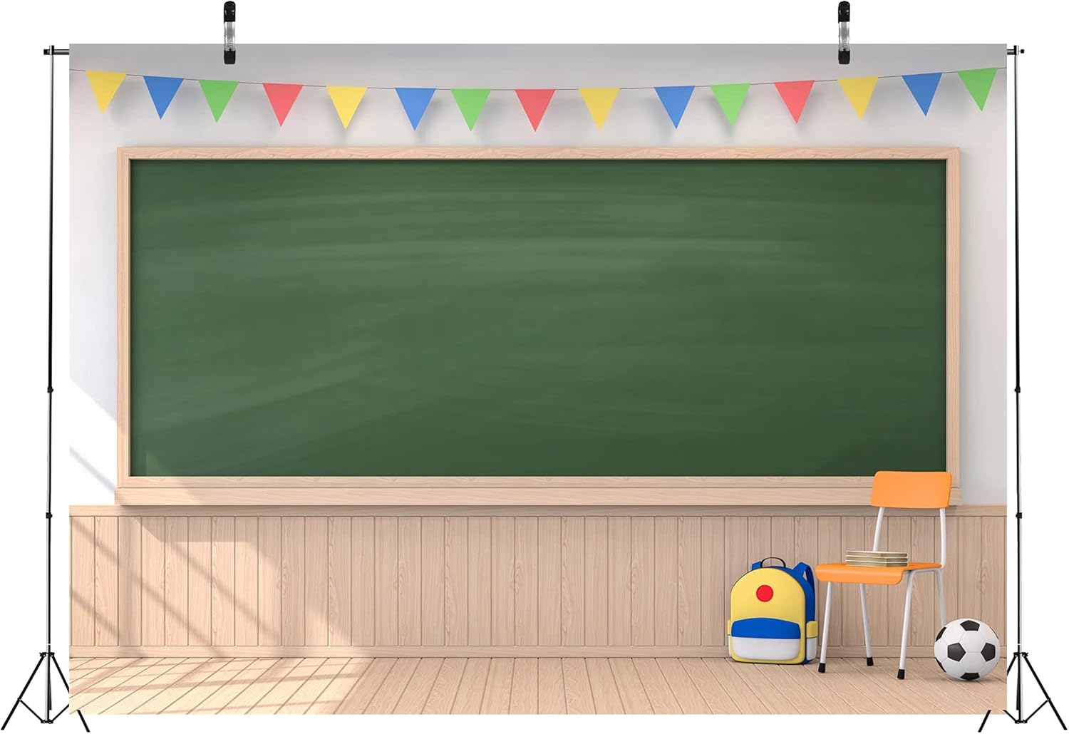 Thumbnail 2 de CORFOTO Fabric 7x5ft School Backdrop for Classroom and Online Learning