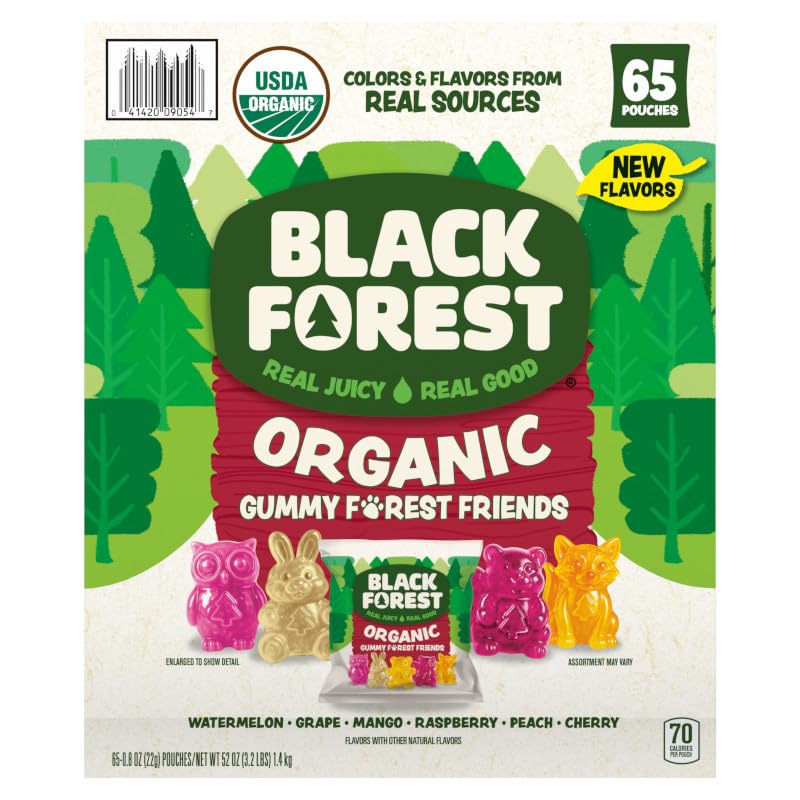 Detalle 2 de Black Forest Organic Forest Friends Gummies, 65 Pouches, 6 Fruit Flavors