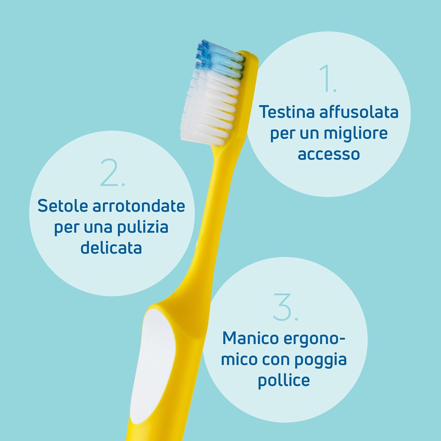 Thumbnail 6 de Spazzolino TePe Nova Medium – 3 pezzi, punta allungata per accesso migliore ai denti posteriori