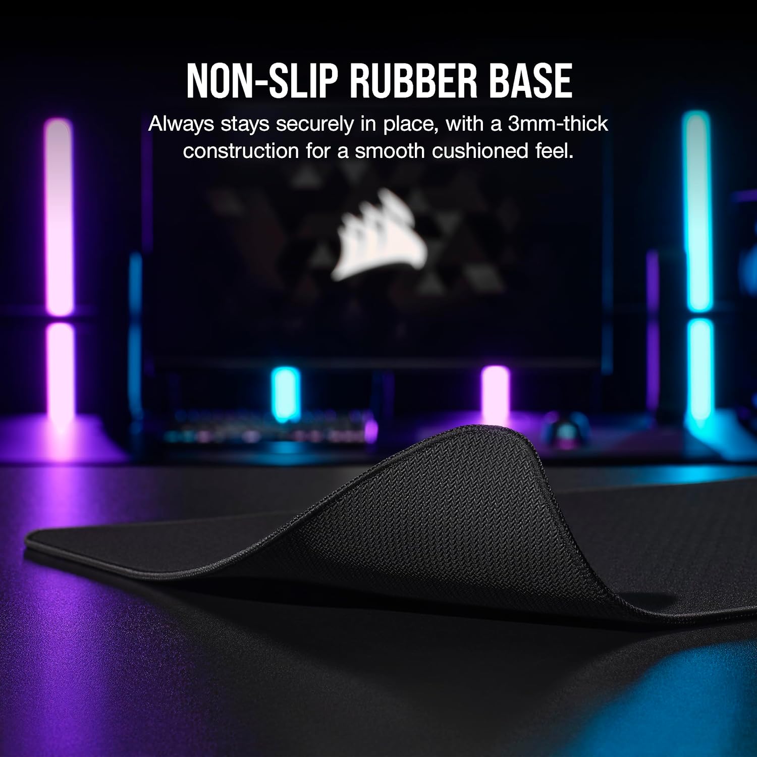 Thumbnail 4 de Corsair MM500 v2 Hybrid Cloth Gaming Extended Mouse Pad (93cm x 30cm) with Spill-Proof Coating