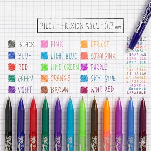 Detalle 2 de Pilot FriXion Ball 0.7 Set – 5 Stück Blau