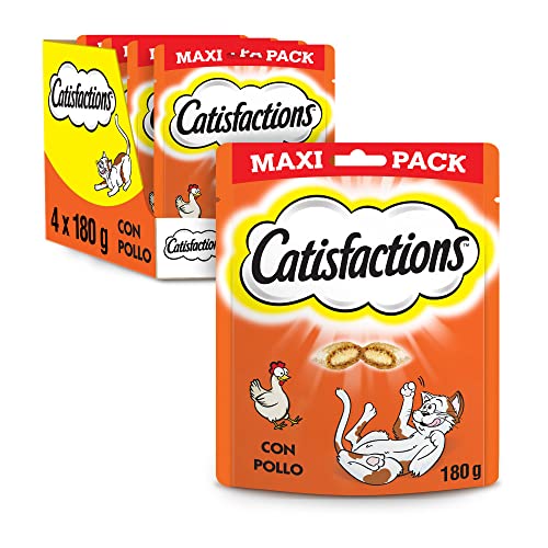 Catisfactions Premios para Gatos – Sabor Pollo (Maxipack 4 x 180 g)