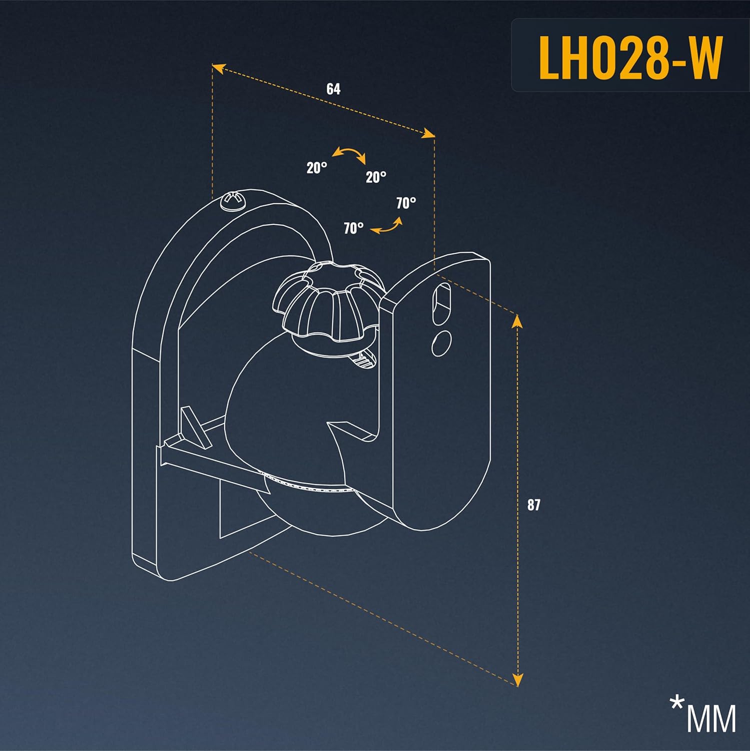 Thumbnail 6 de RICOO LH028-W support mural pour enceinte 2,5 kg