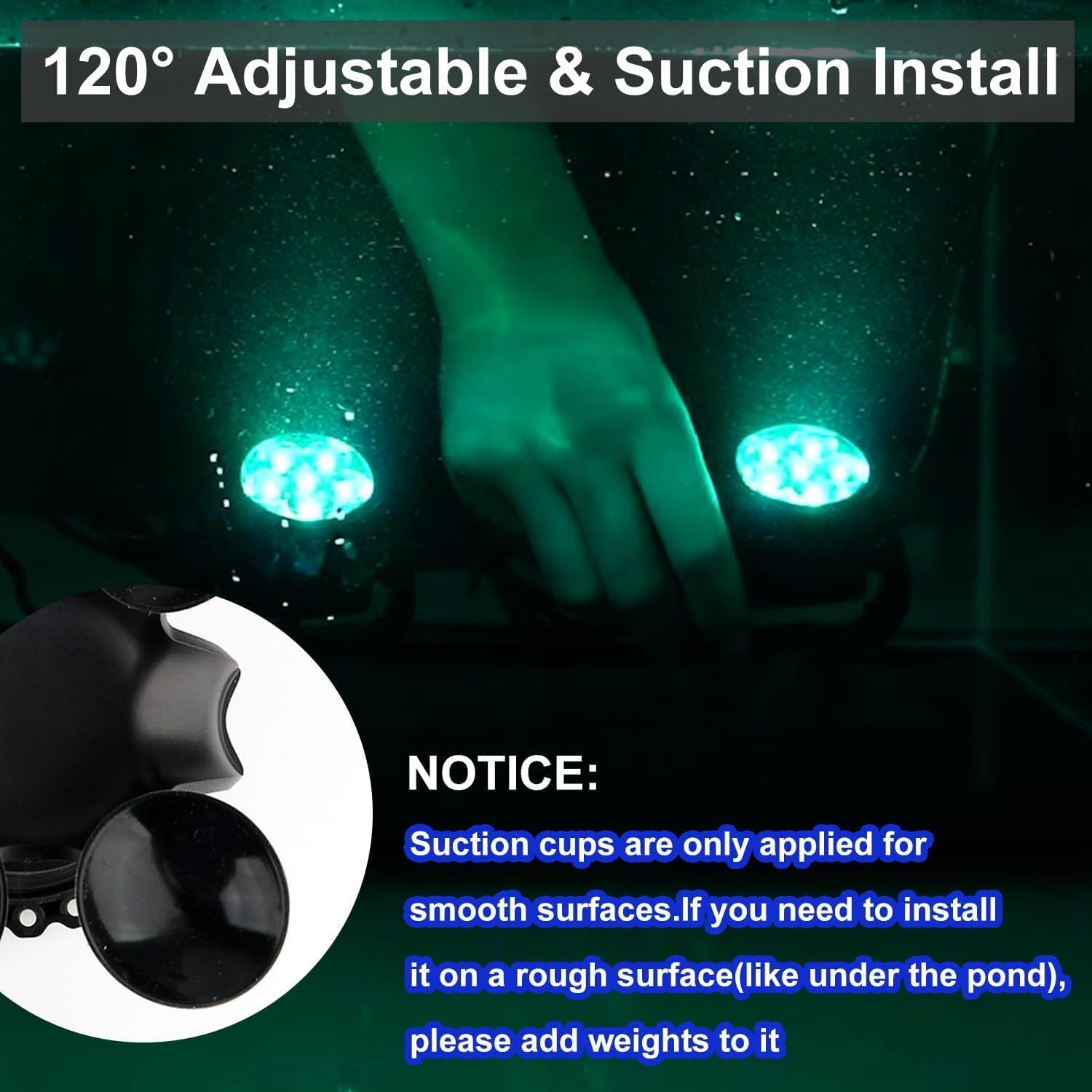 Thumbnail 6 de NATPOW Pond Lights: RGB Underwater Spotlight System for Ponds, Pools and Fountains