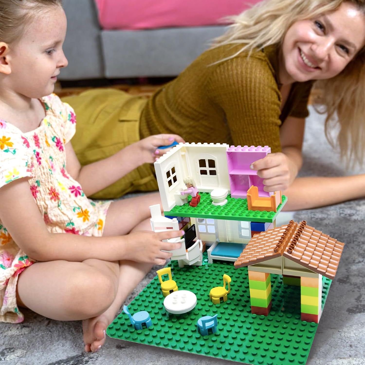 Thumbnail 5 de Mirthben Ergänzungsset für Duplo Steine – 18-teiliges Kreativ-Set mit Türen, Fenstern, Möbeln & Zubehör, compatibel mit großen Bausteinen ab 3 Jahren