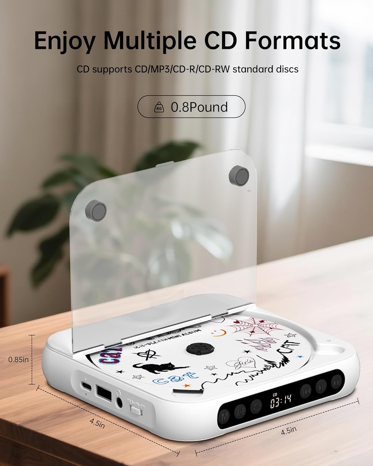Thumbnail 2 de ENVYCLOUD CD Player Portable 6h
