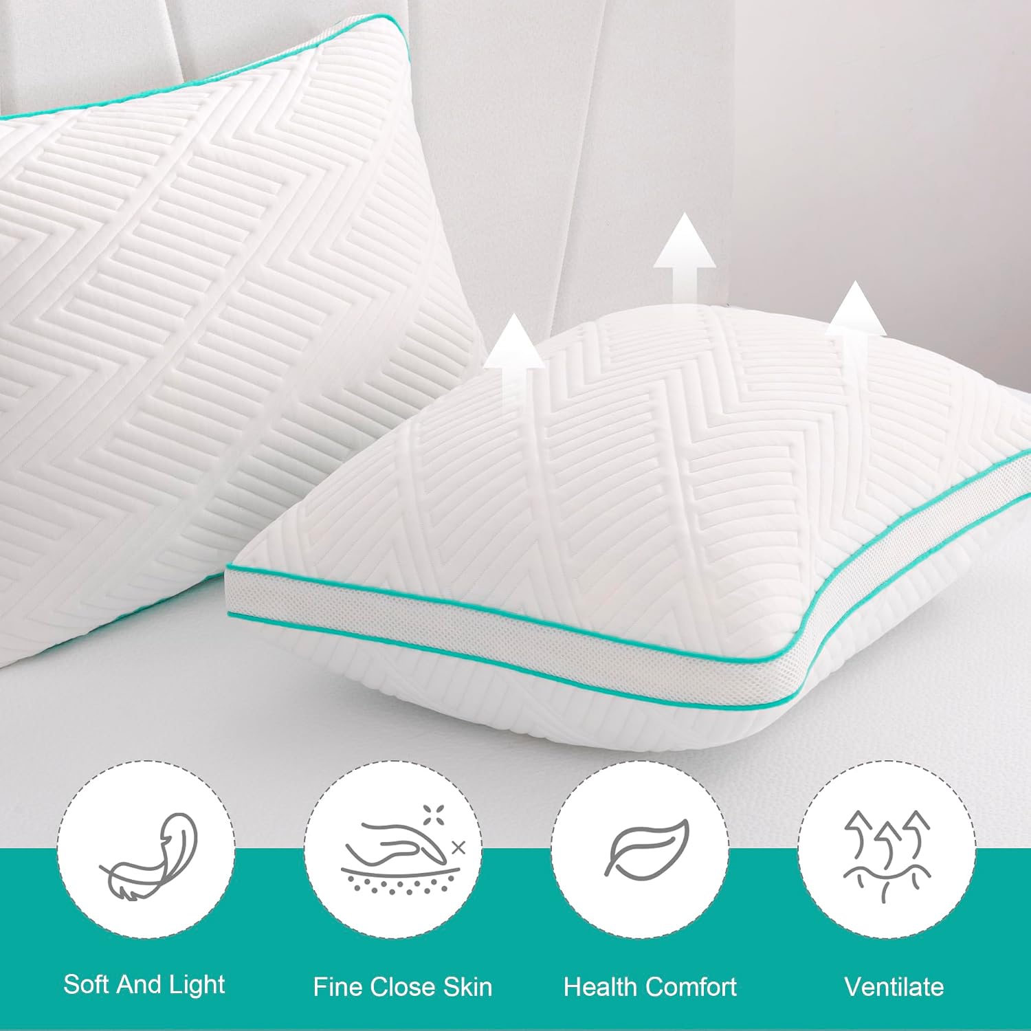 Detalle 2 de Twirest Pillows 2 Pack shredded memory foam 51x66cm
