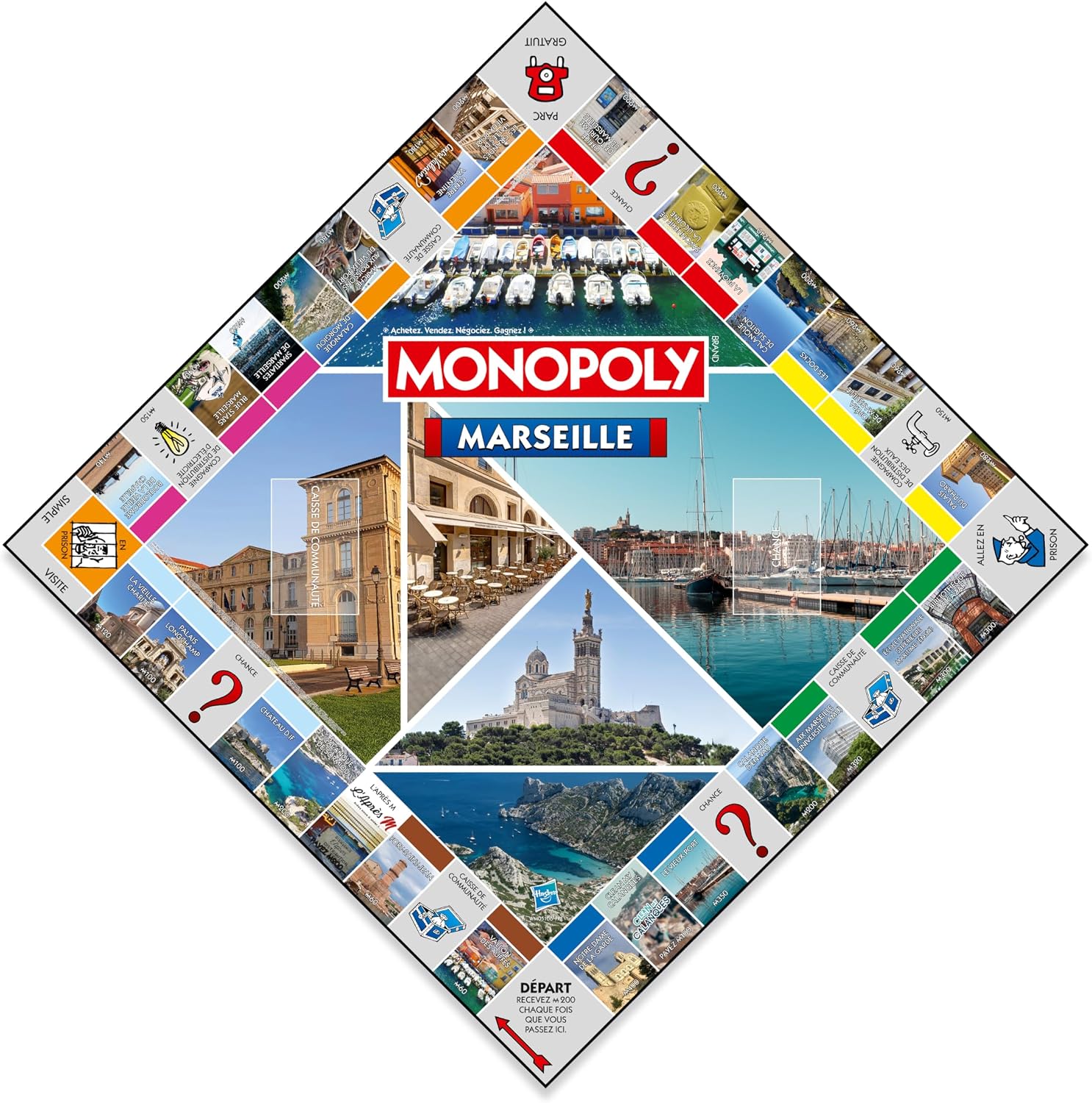 Thumbnail 1 de Winning Moves Monopoly Marseille en français – Jeu de Société pour 2 à 6 joueurs