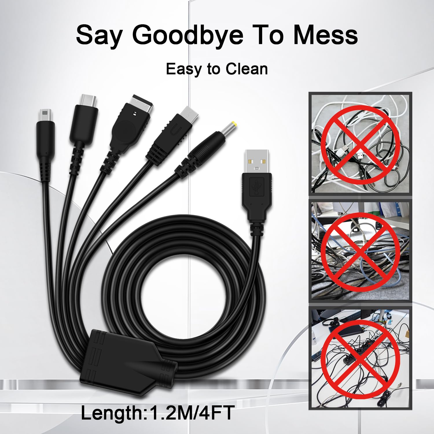Thumbnail 6 de COMeap USB5IN1DSC01 5-in-1 USB Charger Cable for Nintendo, PSP and GBA SP