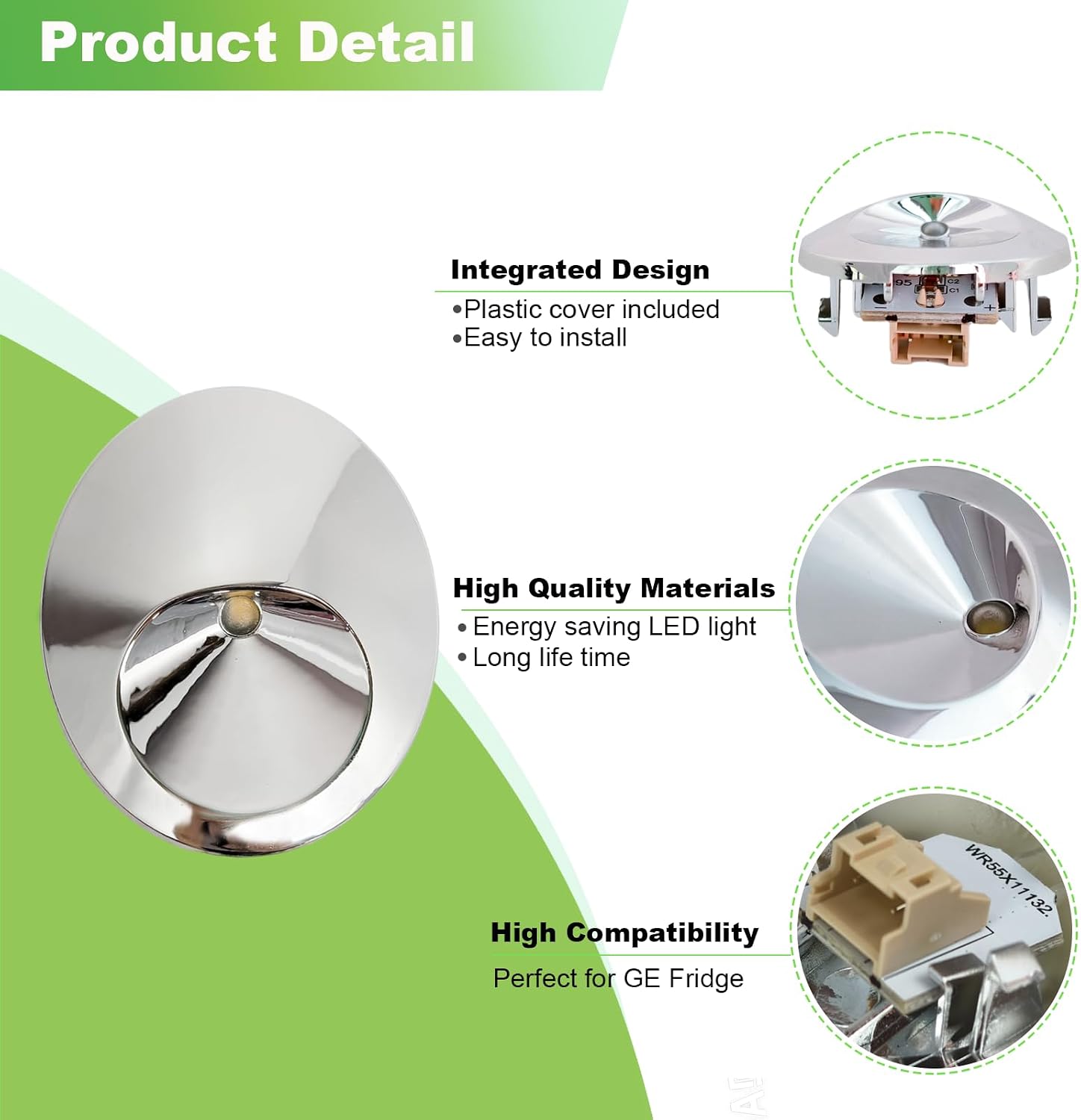 Thumbnail 6 de HLZDS WR55X11132 Refrigerator LED Light Assembly with Cover