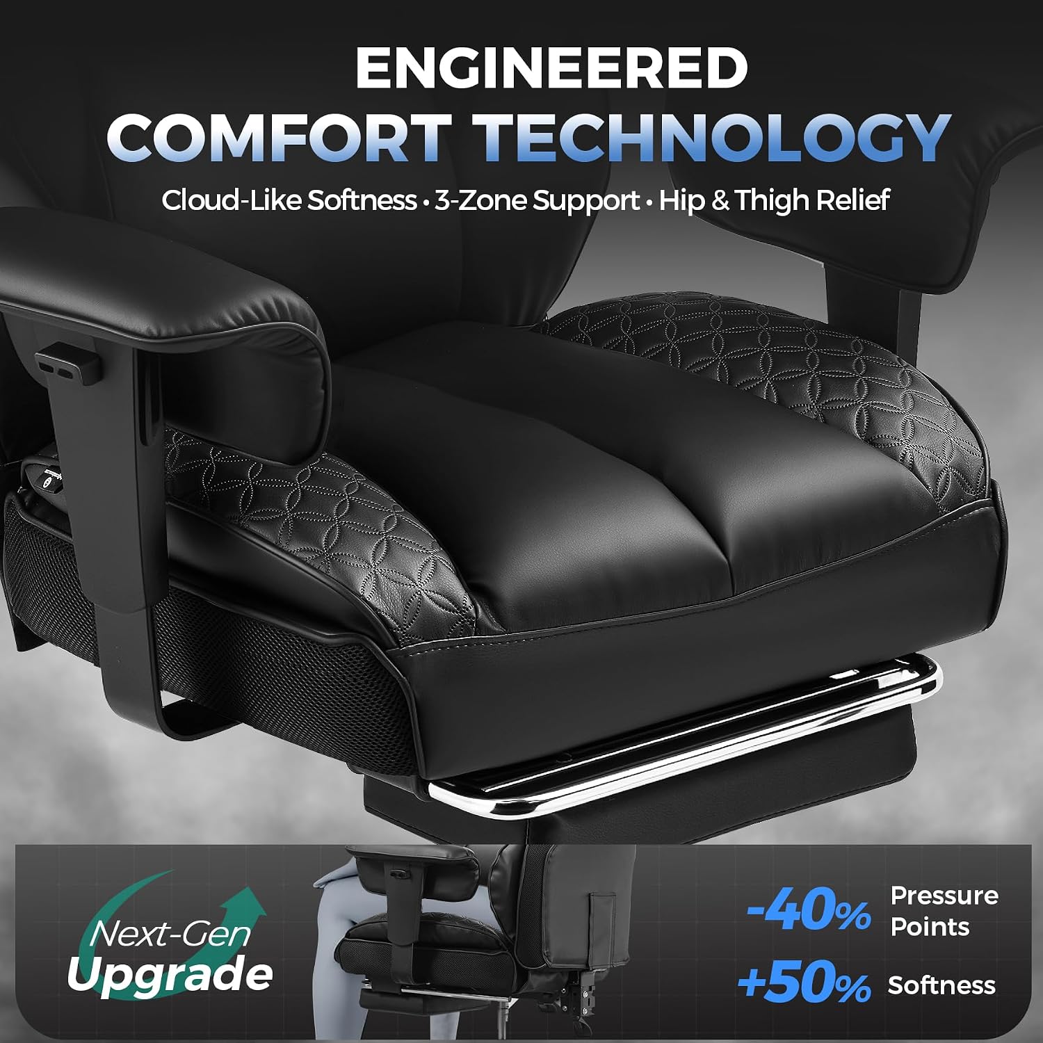 Detalle 2 de GTPLAYER Gaming Chair, 400 lb Capacity
