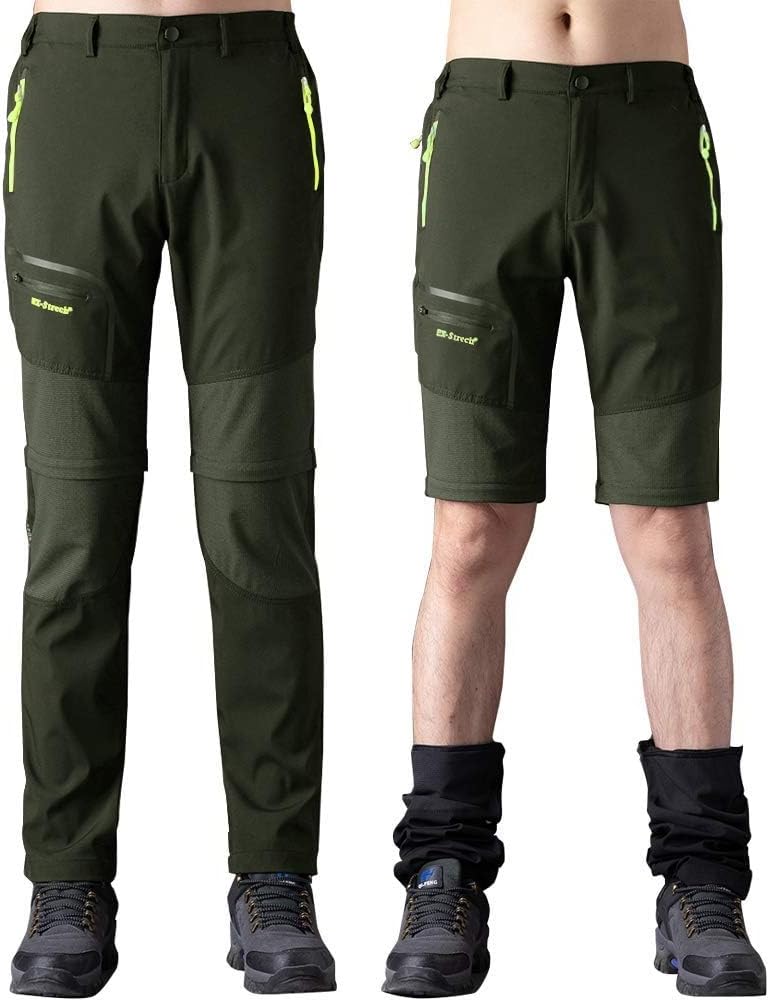 Detalle de SANMIO Pantaloni Trekking Uomo: pantaloni da esterno convertibili in pantaloncini, leggeri e traspiranti