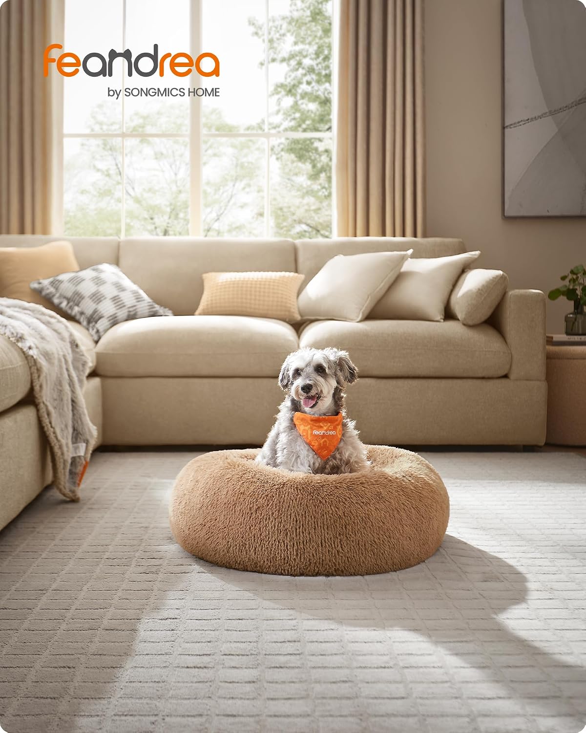 Detalle 2 de Feandrea Donut Hundebett 70 cm Ø
