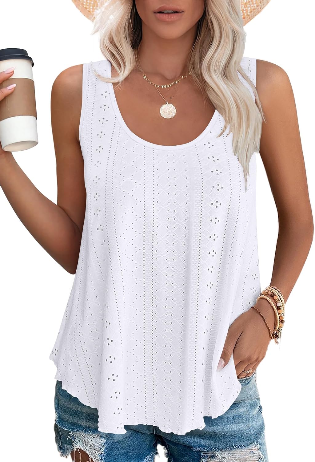 Thumbnail 6 de SENBATU Débardeurs Femme Col Rond S–2XL