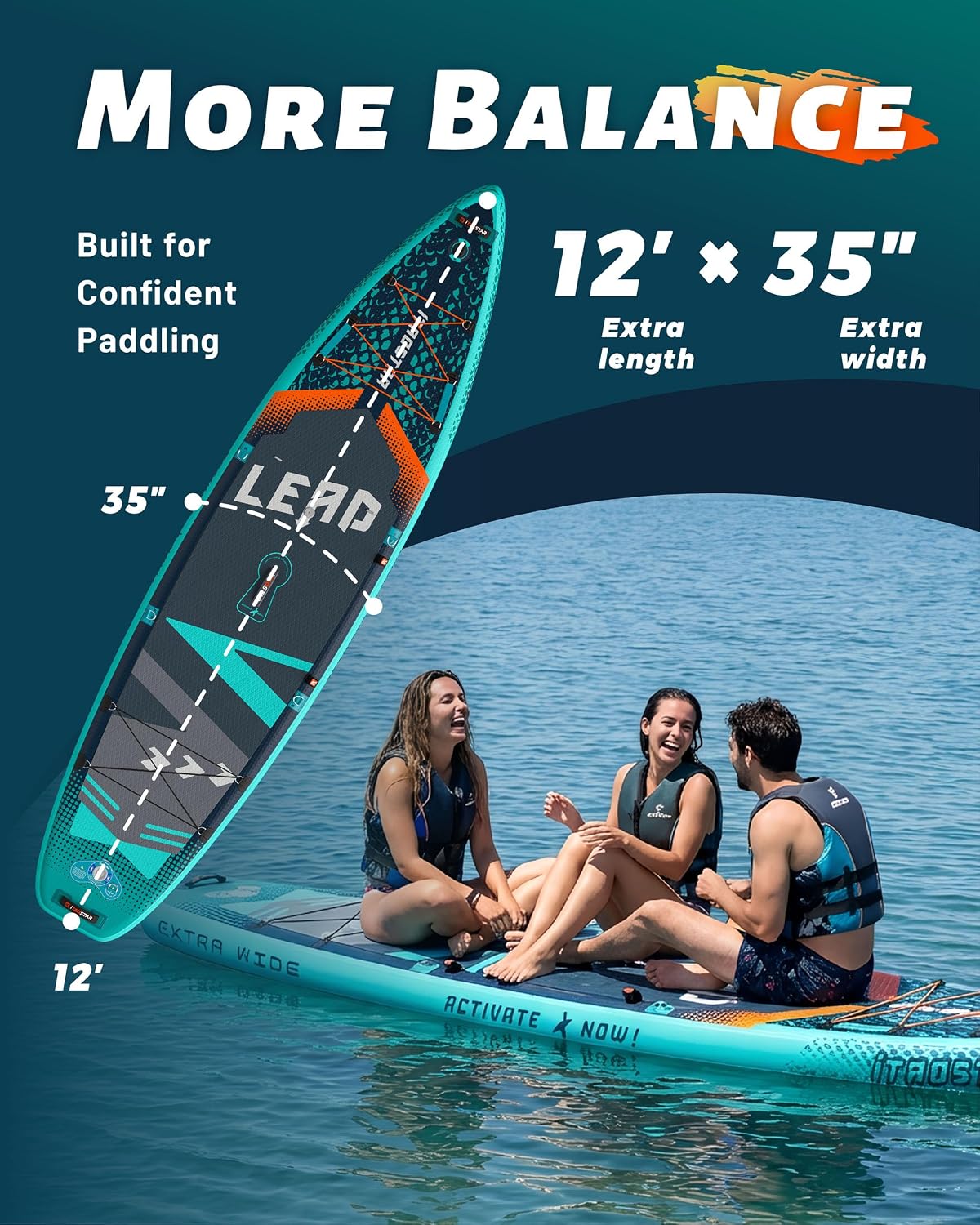 Detalle de iTAOSTAR Lead 12' x 35" Inflatable SUP 450 lb