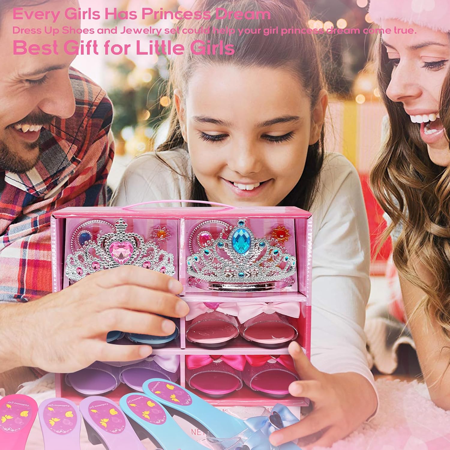 Thumbnail 6 de Amerrly Z004 prinsessenset met 4 paar schoenen en 2 sieradensets
