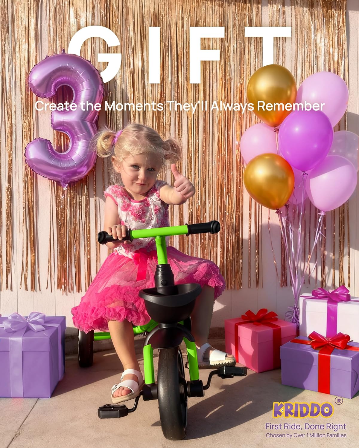 Thumbnail 6 de KRIDDO Tricycle for 24-Month to 4-Yr Kids