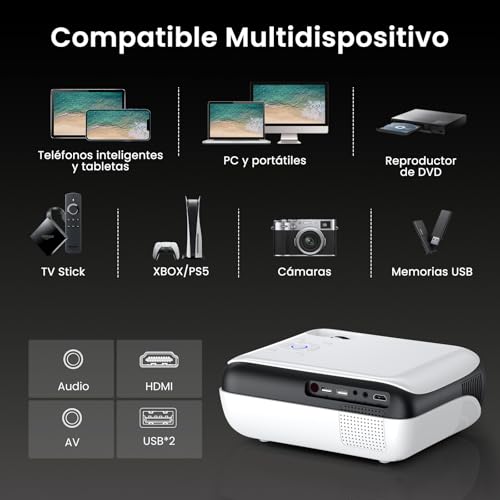 Thumbnail 6 de HAPPRUN 2025 Mini Proyector 4K portátil 📺 Bluetooth 5.1
