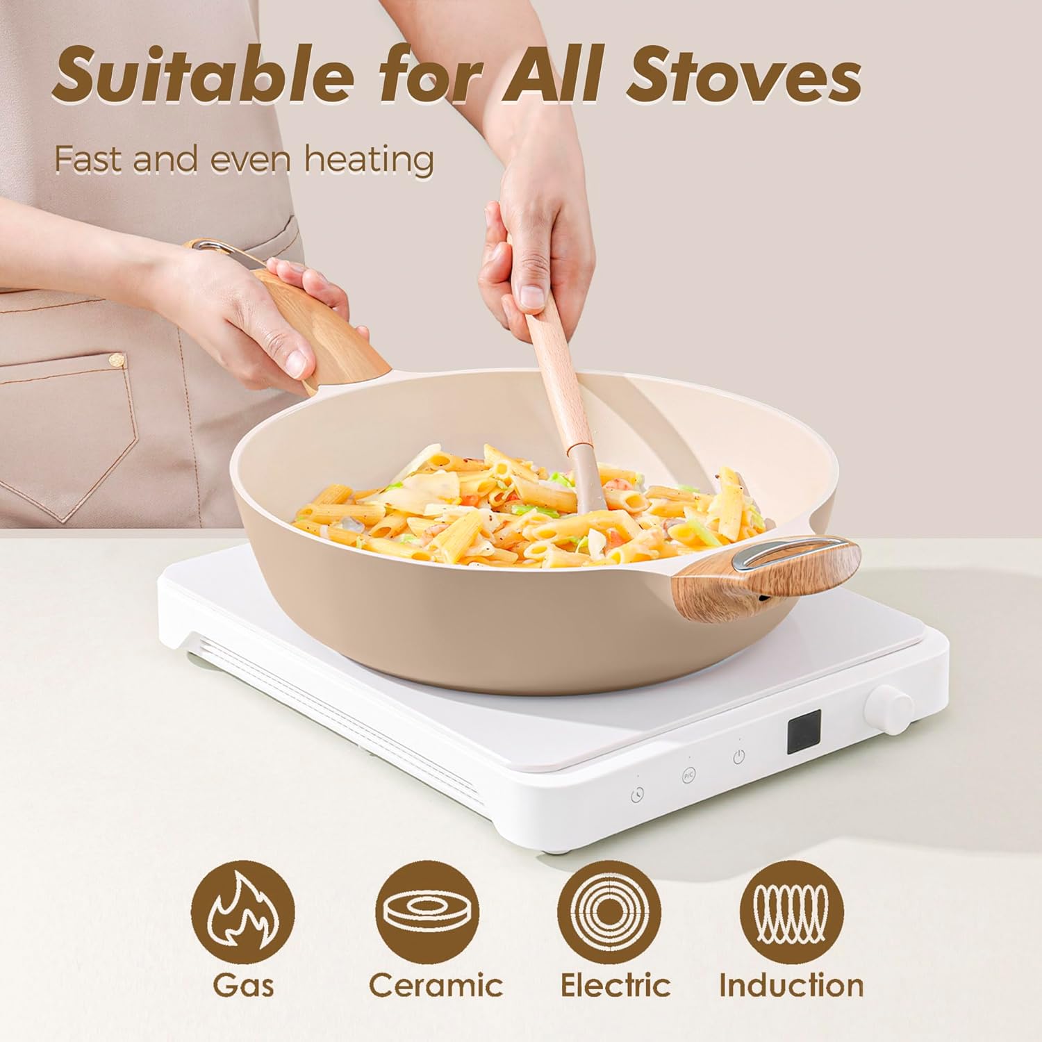 Thumbnail 4 de SENSARTE 20-Piece Ceramic Cookware Set