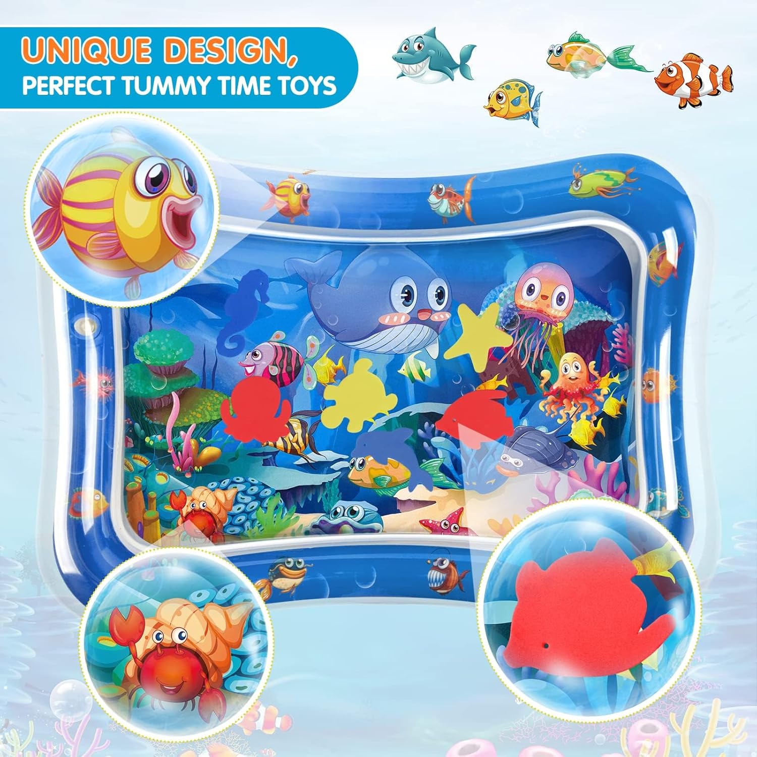 Detalle de Infinno Inflatable Tummy Time Mat 26x20 in