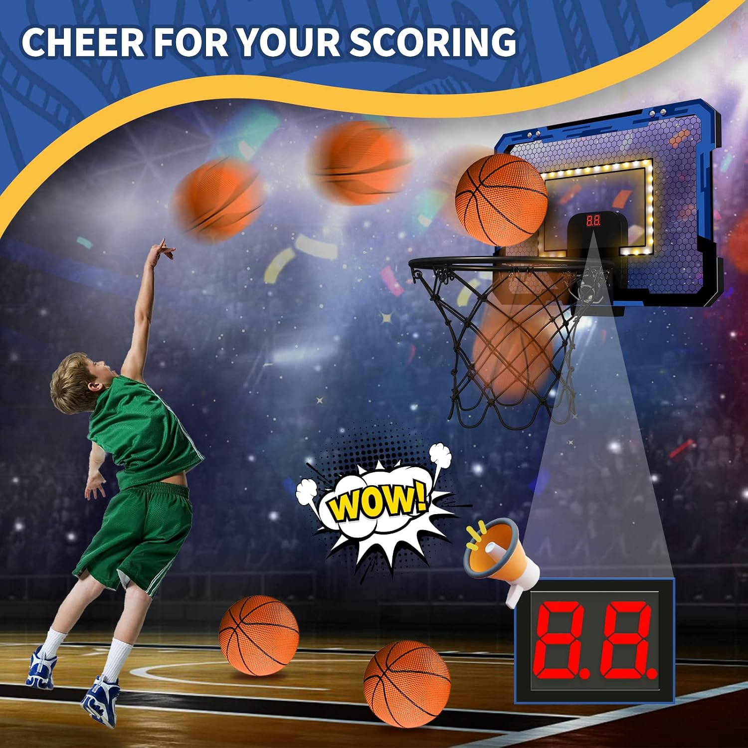 Detalle 2 de QDRAGON Mini Basketball Hoop with Steel Rim