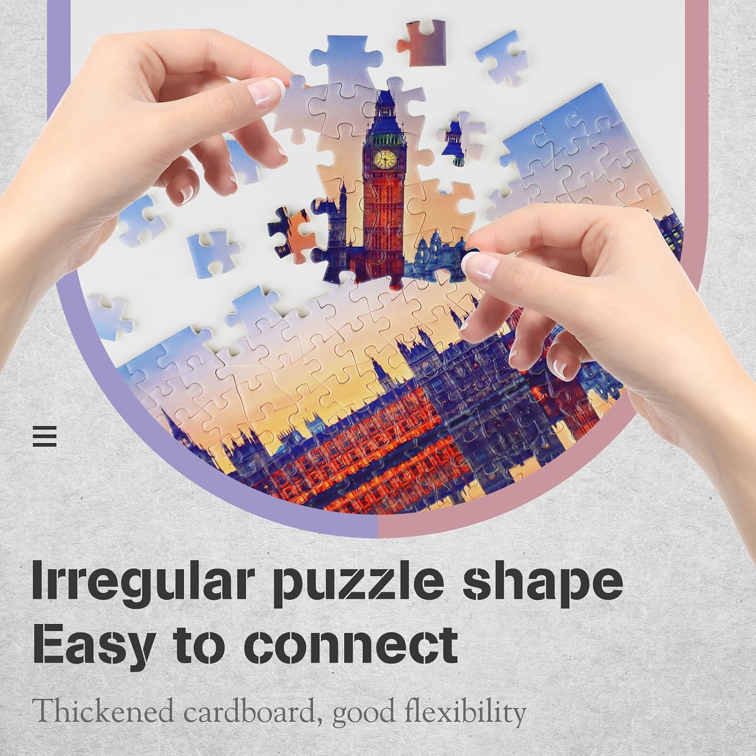 Detalle de MISITU 3er-Pack Mini-Puzzles (150 Teile) für Erwachsene – kompakte Kunst- und Knobelrunden
