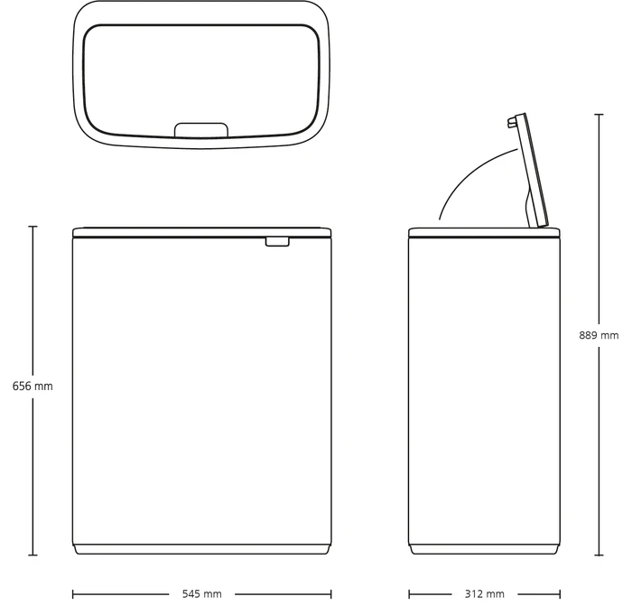 Thumbnail 23 de Brabantia Bo Touch Bin 60 Liter Weiß