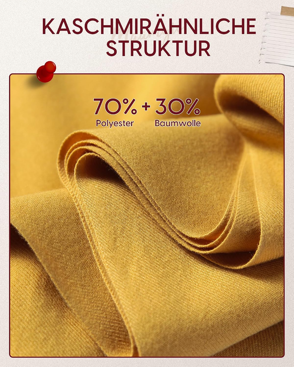 Detalle 2 de MaaMgic Schal Damen 200 cm Pashmina 🧣