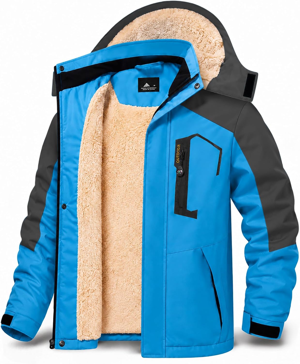 Detalle de ZITY Kids Ski Jacket, Sherpa-Fleece Lined with Removable Hood