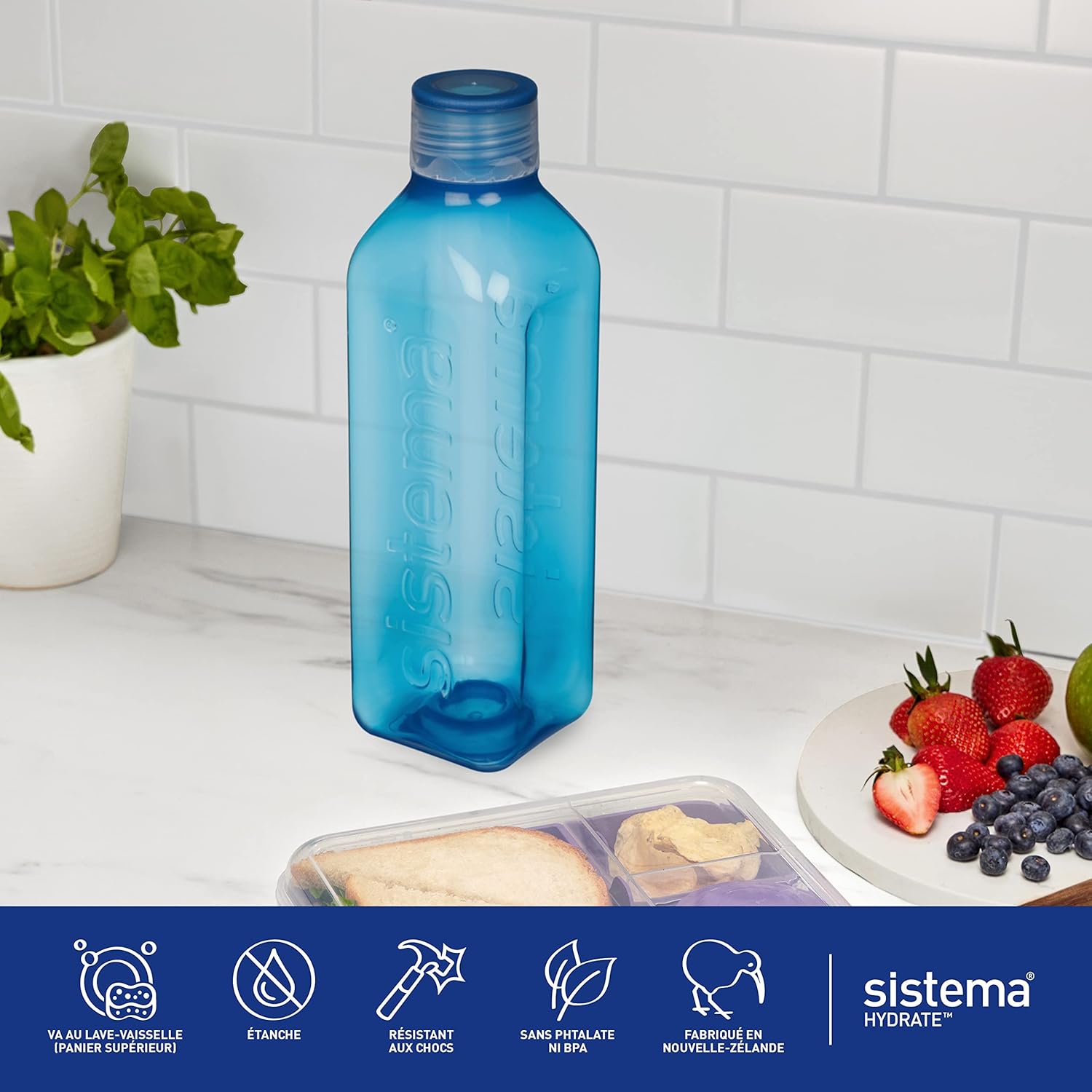 Thumbnail 5 de Sistema Square 1L leakproof kids water bottle set