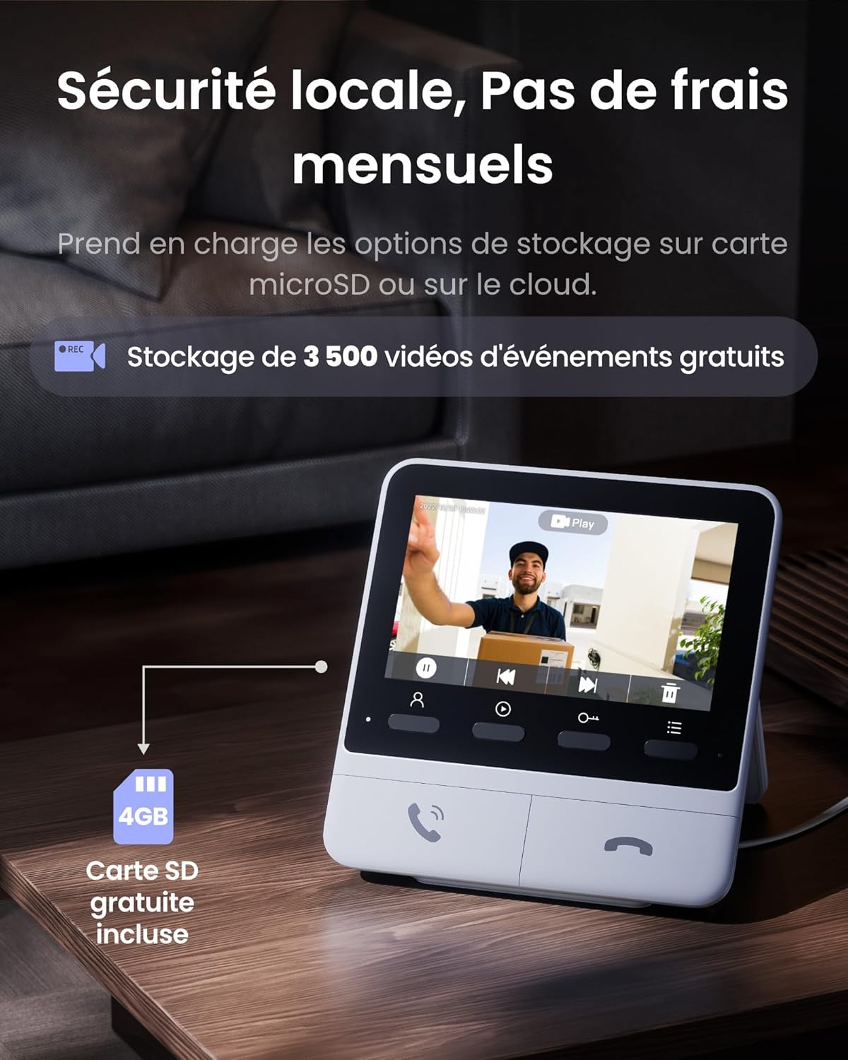 Thumbnail 5 de SwitchBot Sonnette sans Fil avec Camera 2K et Écran 4,3'' – Visiophone Intelligent
