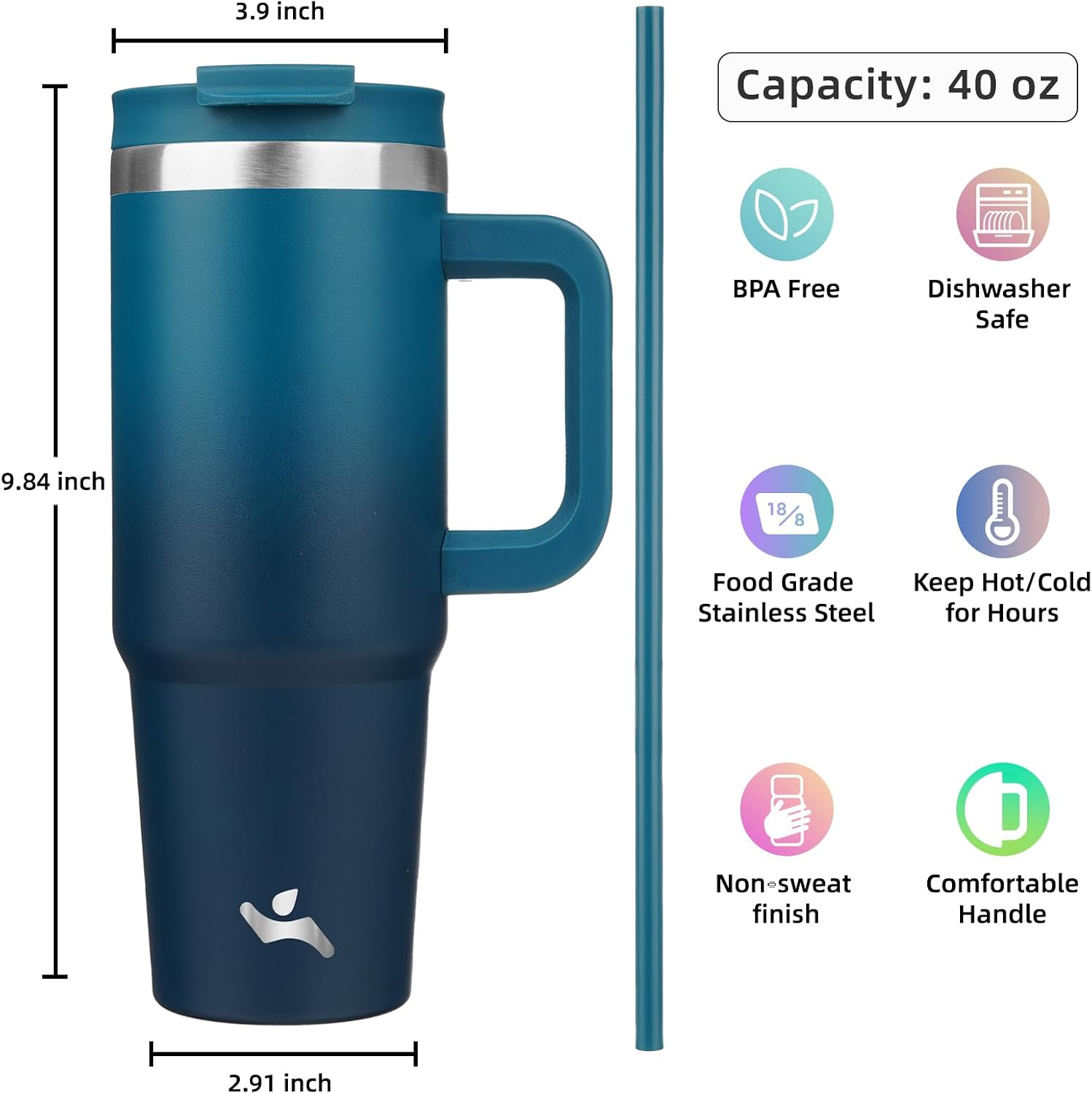 Thumbnail 3 de Konokyo 40 oz Tumbler with Handle