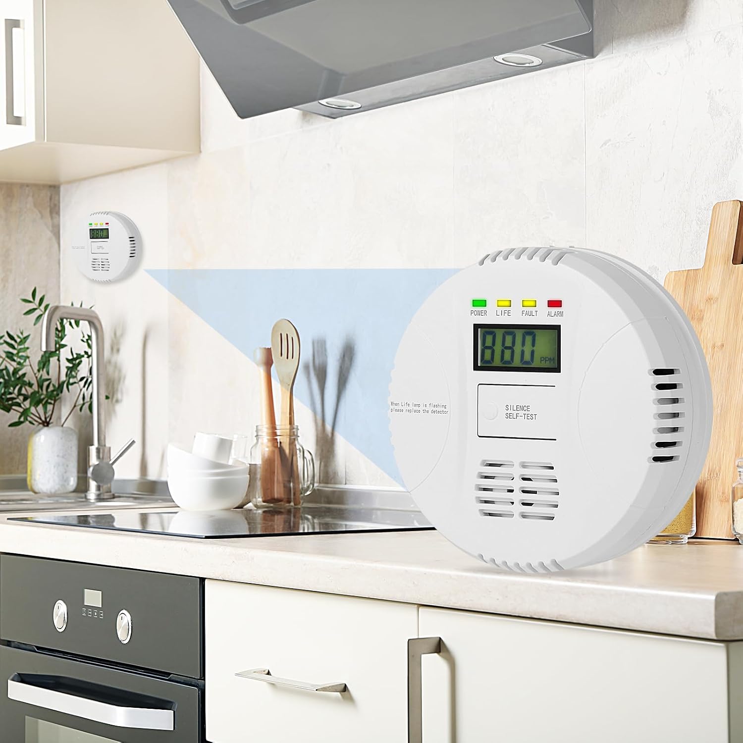 Thumbnail 5 de Carbon Monoxide Detectors Battery Powered, AGSMXSYG Carbon Monoxide Alarm with Digital Display