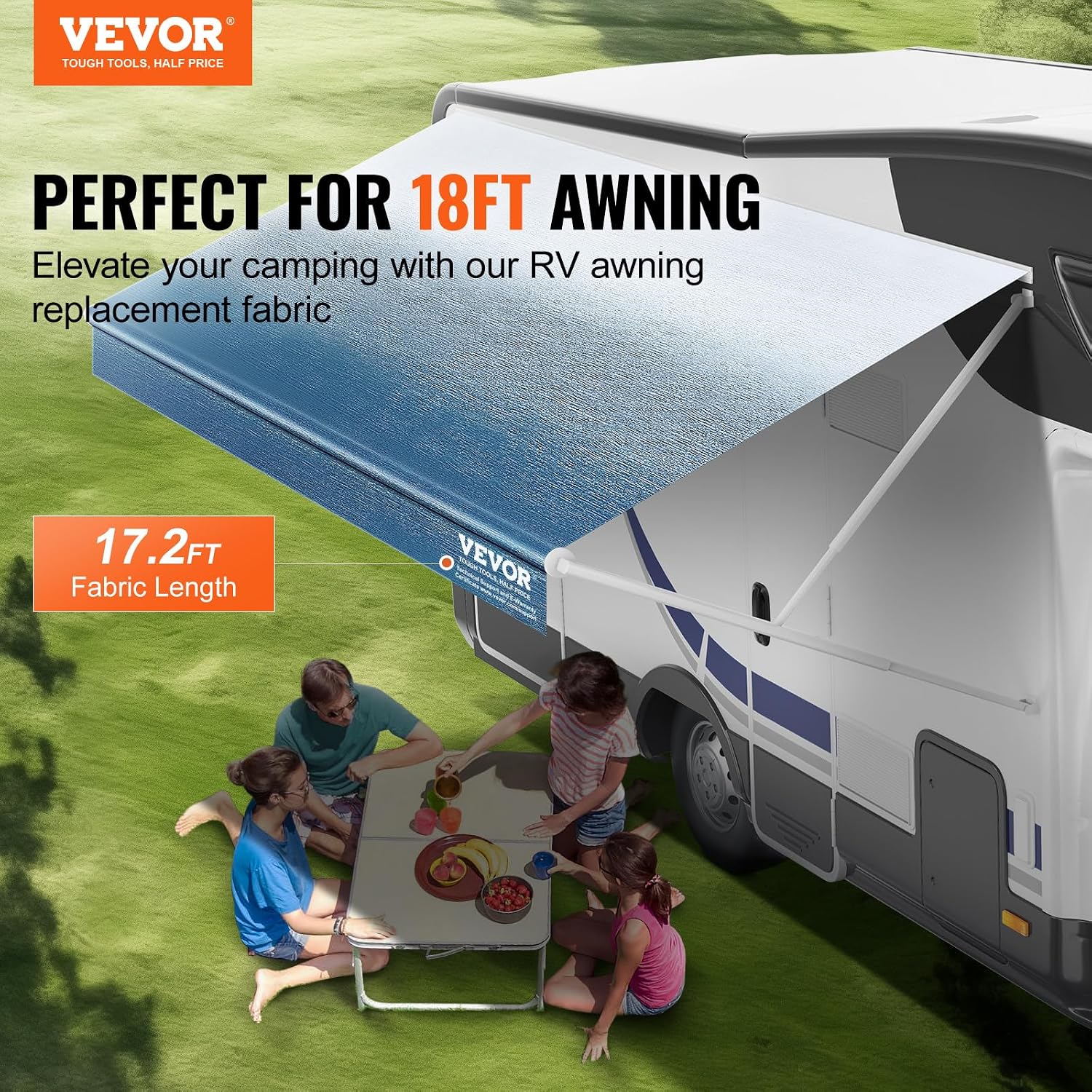 Detalle 2 de VEVOR RV Awning Fabric Replacement, 17'2